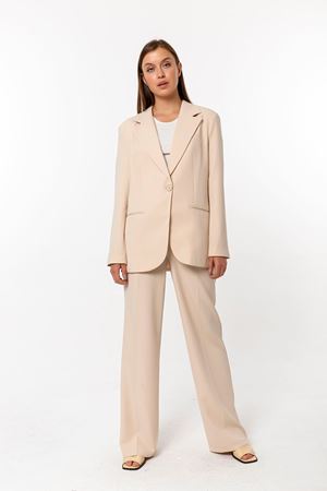 Kadın Oversize Ceket  Palazzo Pantolon Takım Taş