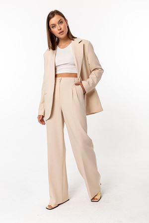 Kadın Oversize Ceket  Palazzo Pantolon Takım Taş