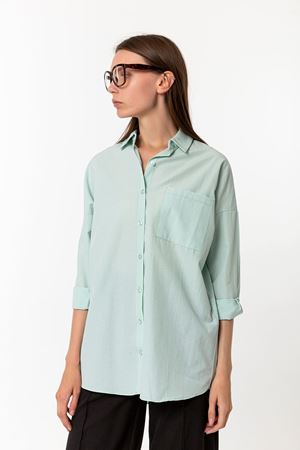 Oversize Düğmeli Gömlek Mint
