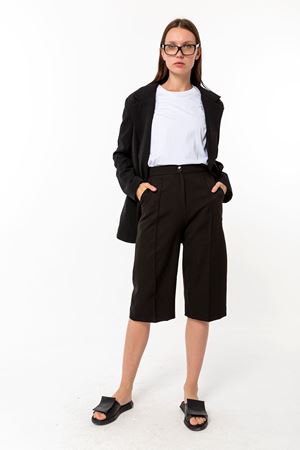 Boyfriend Ceket Kapri Takım Siyah