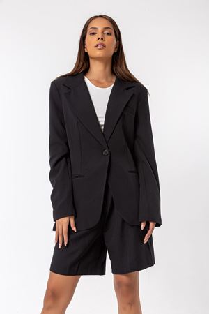Boyfriend Ceket Bermuda Takım Siyah