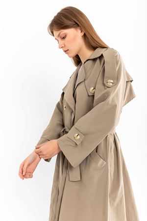 Oversize Trençkot Milano Gri-Bej