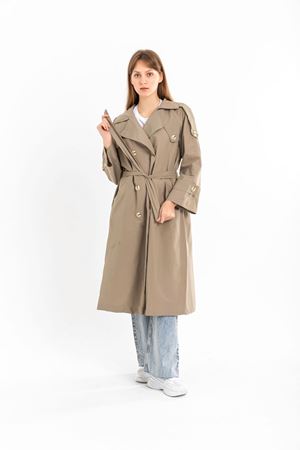 Oversize Trençkot Milano Gri-Bej