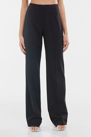 Kadın Palazzo  Keten Pantolon Siyah