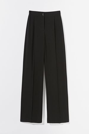 Kadın Palazzo  Keten Pantolon Siyah