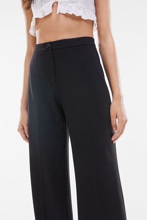 Kadın Palazzo  Keten Pantolon Siyah