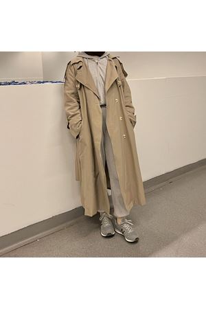 Oversize Trençkot Milano Gri-Bej