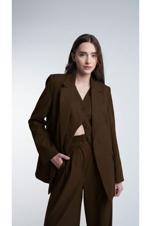 Kadın Oversize Blazer Ceket Acı Kahve